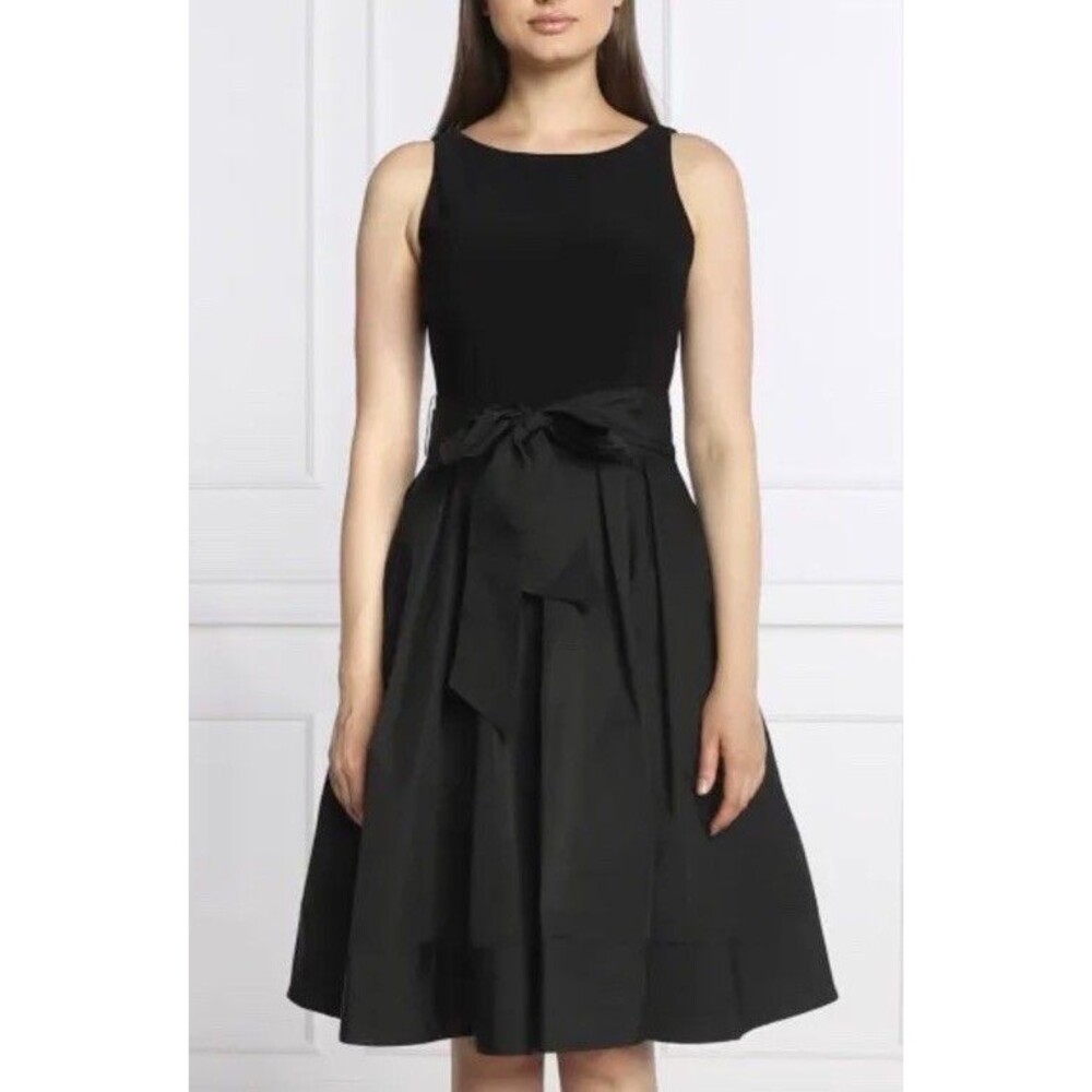 Lauren Ralph Lauren Womens Plus Fit And Flare  Bobbi+Bricka Dress Size 16 P